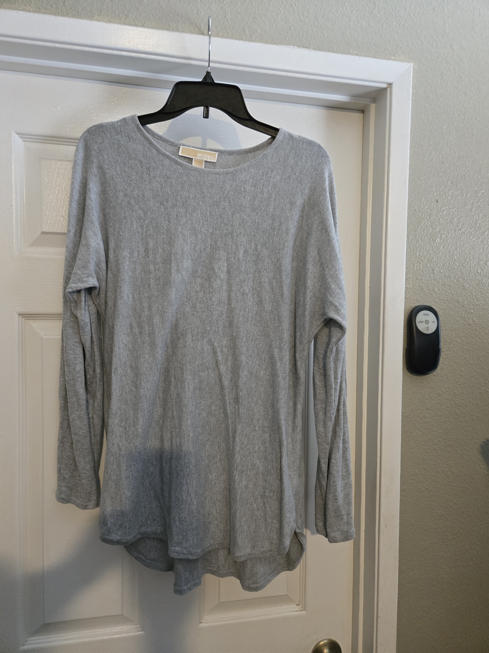 Michael Kors Light Gray Knit Crewneck Top